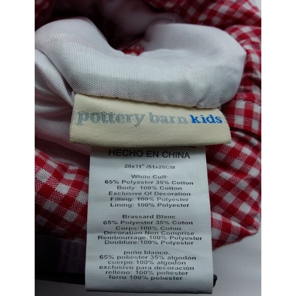 Pottery Barn Kids Anthony Stocking Santa & Rudolph Holiday Christmas Quilted Red - Picture 8 of 11